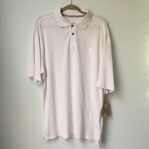 Margaritaville white bamboo soft cotton polo L